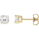 14K Yellow 5 mm Stuller Lab-Grown Moissanite Earrings